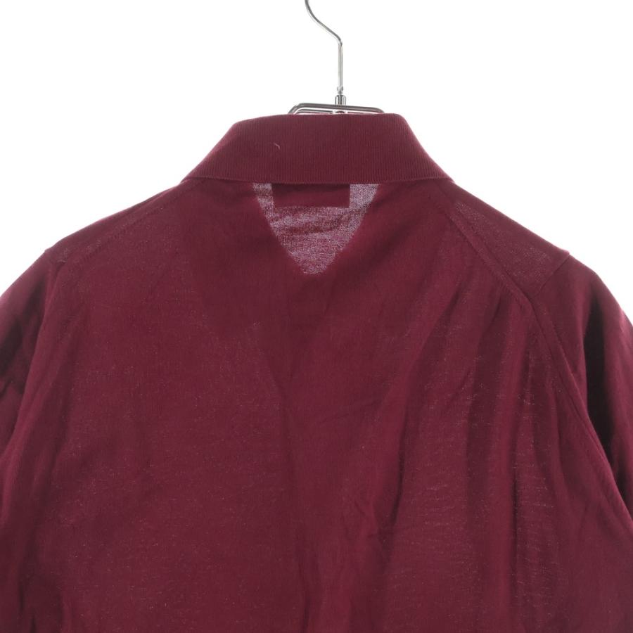 JOHN SMEDLEY 半袖ポロシャツ　バーガンディ　Mサイズ　美品 JOHN SMEDLEY（ジョンスメドレー） コットン 半袖ニットポロシャツ