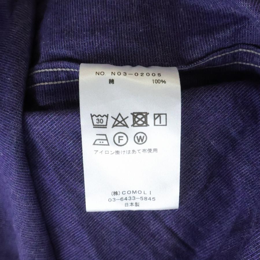 COMOLI（コモリ） 18AW バンドカラー プルオーバーカーゴシャツ