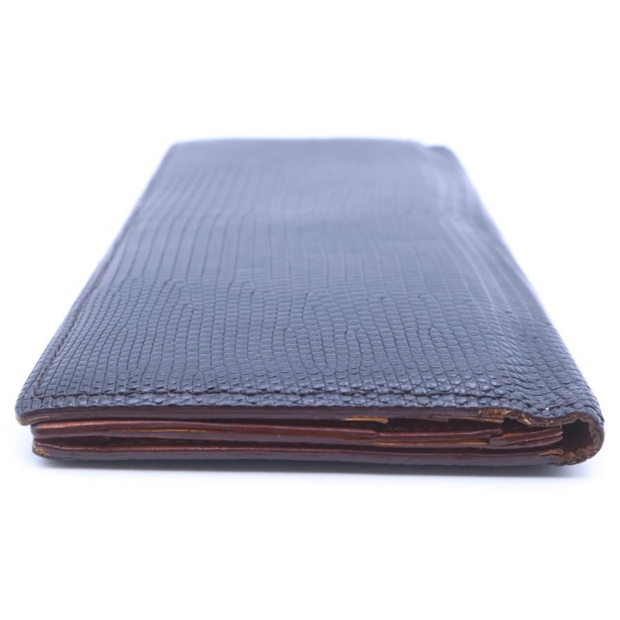 GANZO ガンゾー LIZARD 6  レザー 二つ折り ロングウォレット 長財布 ブラック GANZO ガンゾー LIZARD 6 レザー 二つ折り ロングウォレット 長財布