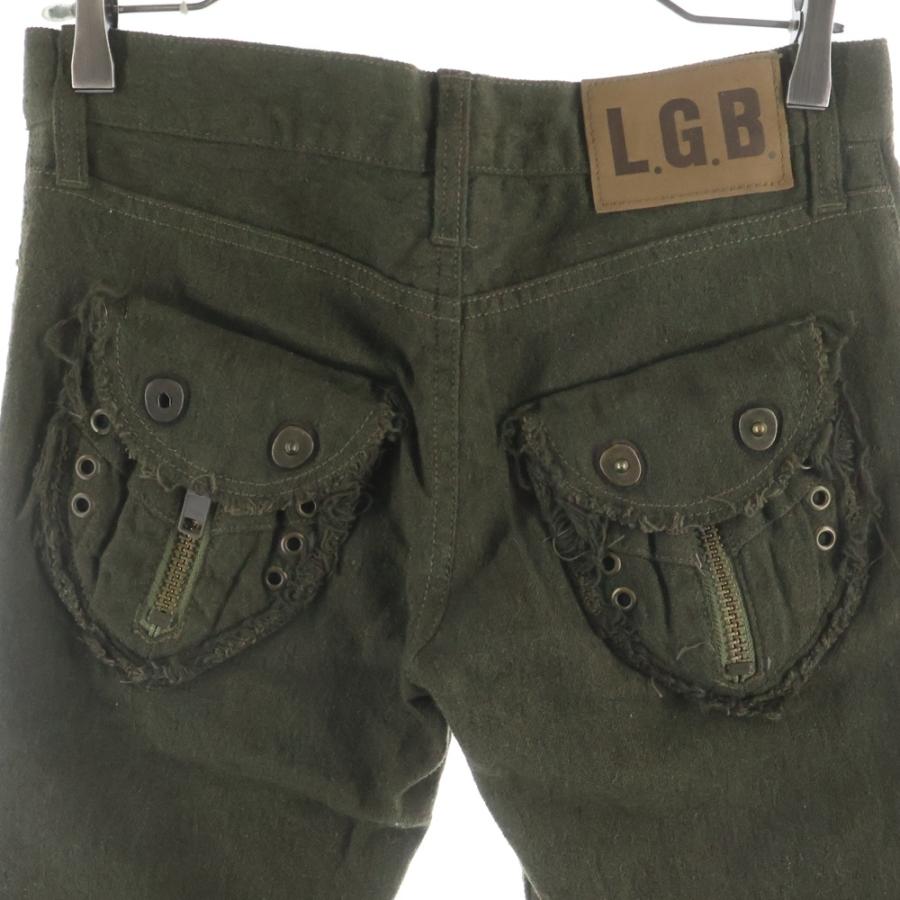 L.G.B.（ルグランブルー） バックポケットデザイン ダメージ加工 ロゴ
