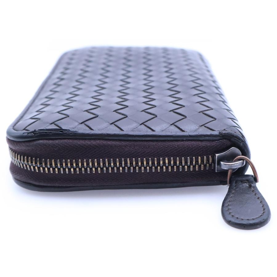 BOTTEGA VENETA ボッテガヴェネタ イントレチャート ラウンドジップ レザーロングウォレット 長財布 ブラウン BOTTEGA VENETA（ボッテガ・ヴェネタ） イントレチャート ラウンド