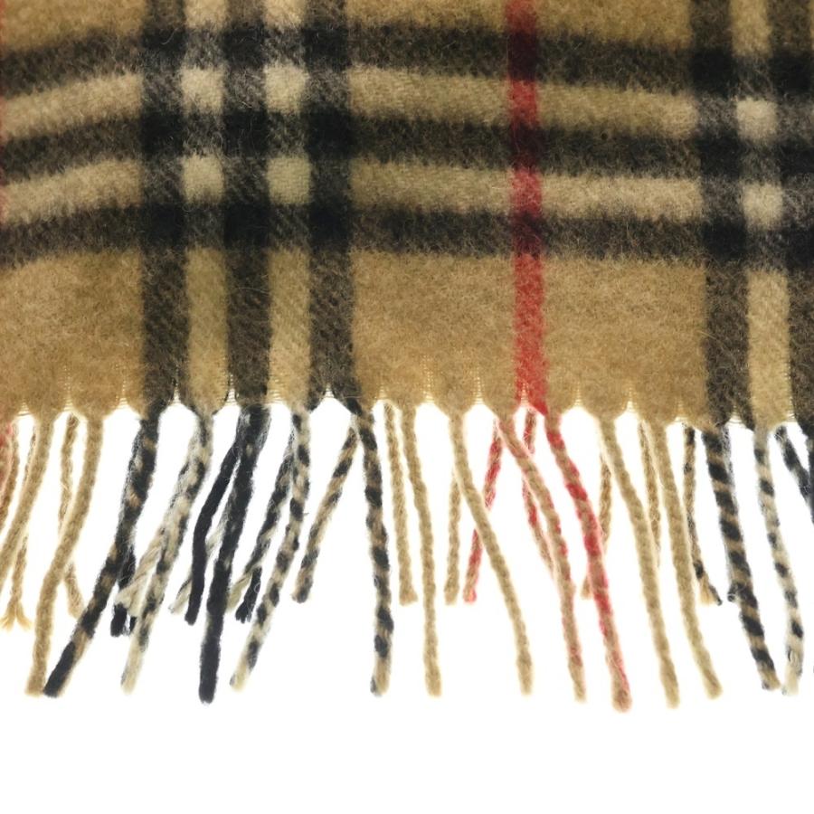 バーバリー ノバチェック サイドフリンジ カシミヤ マフラー 希少デザイン BURBERRY（バーバリー） カシミヤ ノヴァチェック フリンジマフラー