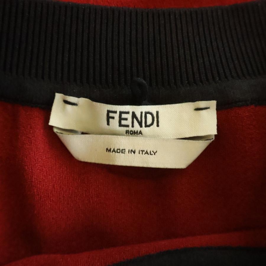 【美品】FENDI フェンディ　セーター　リボン　38 FENDI（フェンディ） カシミヤ リボンデザイン クルーネック 七分丈