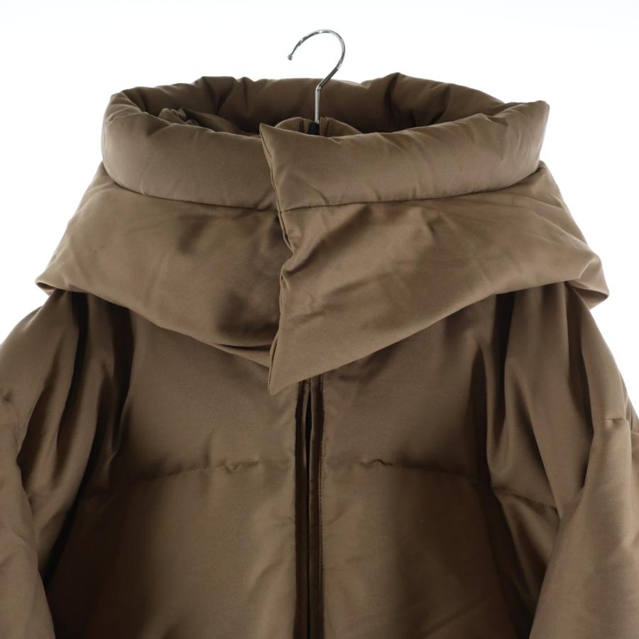 OFF-WHITE オフホワイト 22AW ロゴプリント フーデッドダウンジャケット ブラウン OMED048F22FAB001 OFF-WHITE オフホワイト 22AW ロゴプリント フーデッドダウン