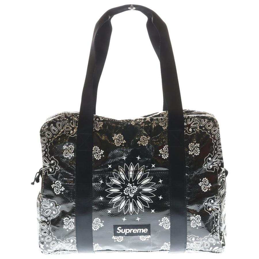 SUPREME シュプリーム 21SS Bandana Tarp Duffle Bag バンダナタープ ボックスロゴ ショルダーハンドダッフルバッグ ブラック Supreme（シュプリーム） 21SS Bandana Tarp Duffle Bag バンダナ