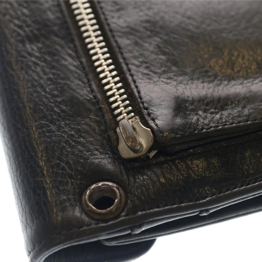 CHROME HEARTS（クロムハーツ） WAVE ウェーブ レザーウォレット 財布