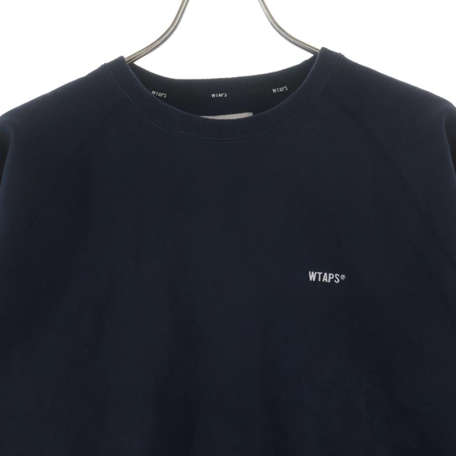 WTAPS ダブルタップス 25AW SIGN-RGYD SWEATER フロントロゴ クルーネックスウェット トレーナー ネイビー 252ATDT-CSM05_2