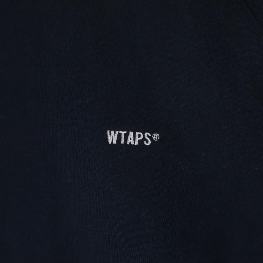 WTAPS ダブルタップス 25AW SIGN-RGYD SWEATER フロントロゴ クルーネックスウェット トレーナー ネイビー 252ATDT-CSM05_4