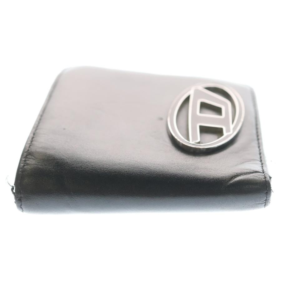 ディーゼル　1DR バイフォールド　ウォレット　オーバル　レザー　ブラック DIESEL（ディーゼル） 1DR BI FOLD COIN ワンディーアール バイ
