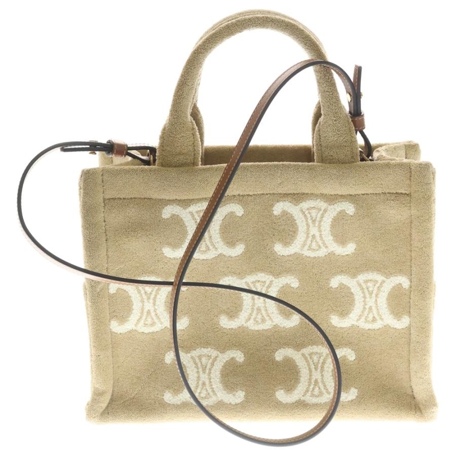 セリーヌ　トリオンフ　スモール　カバ　タイス　ハンドバッグ　パイル　ベージュ CELINE（セリーヌ） トリオンフ スモール カバ タイス パイル 2Way