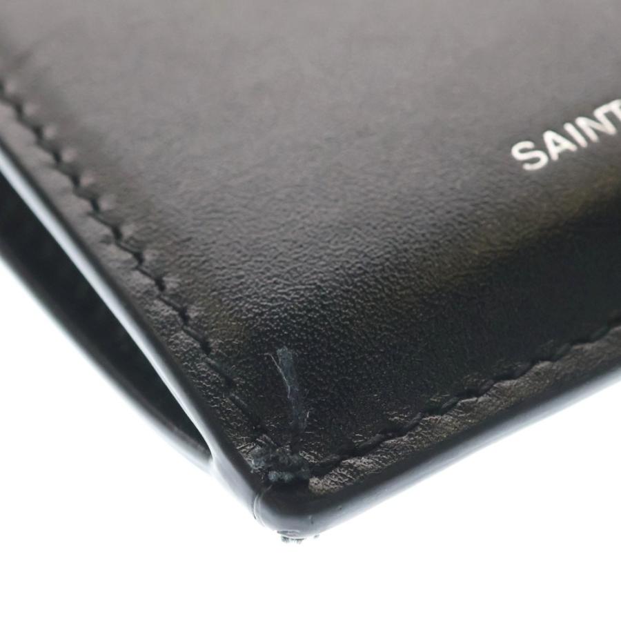 SAINT LAURENT PARIS サンローランパリ フロントロゴ レザー