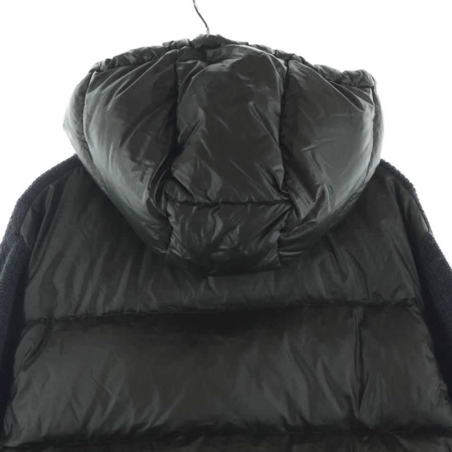 MONCLER モンクレール MAGRIONE TRICOT CARDIGAN ダウン切替 ジップアップニットパーカー フーディー グレー/カーキ 320919436900 94111_3