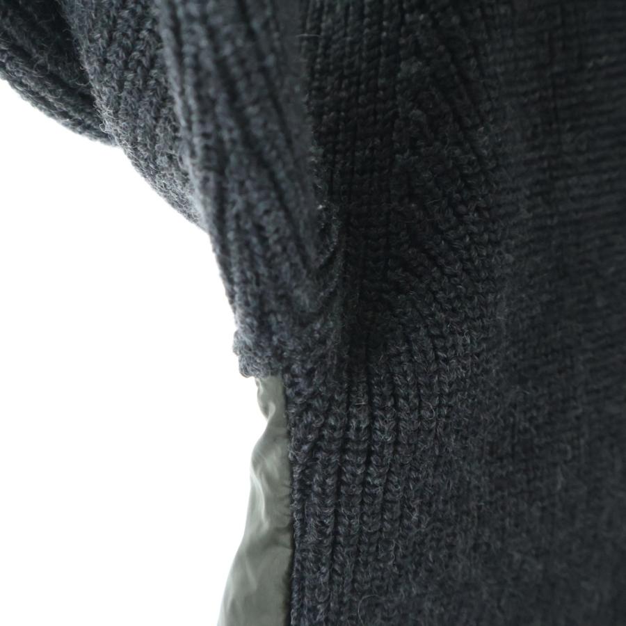 MONCLER モンクレール MAGRIONE TRICOT CARDIGAN ダウン切替 ジップアップニットパーカー フーディー グレー/カーキ 320919436900 94111_6