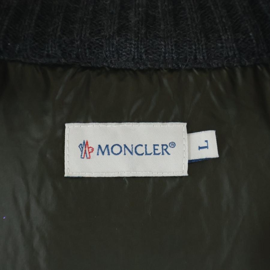MONCLER モンクレール MAGRIONE TRICOT CARDIGAN ダウン切替 ジップアップニットパーカー フーディー グレー/カーキ 320919436900 94111_7