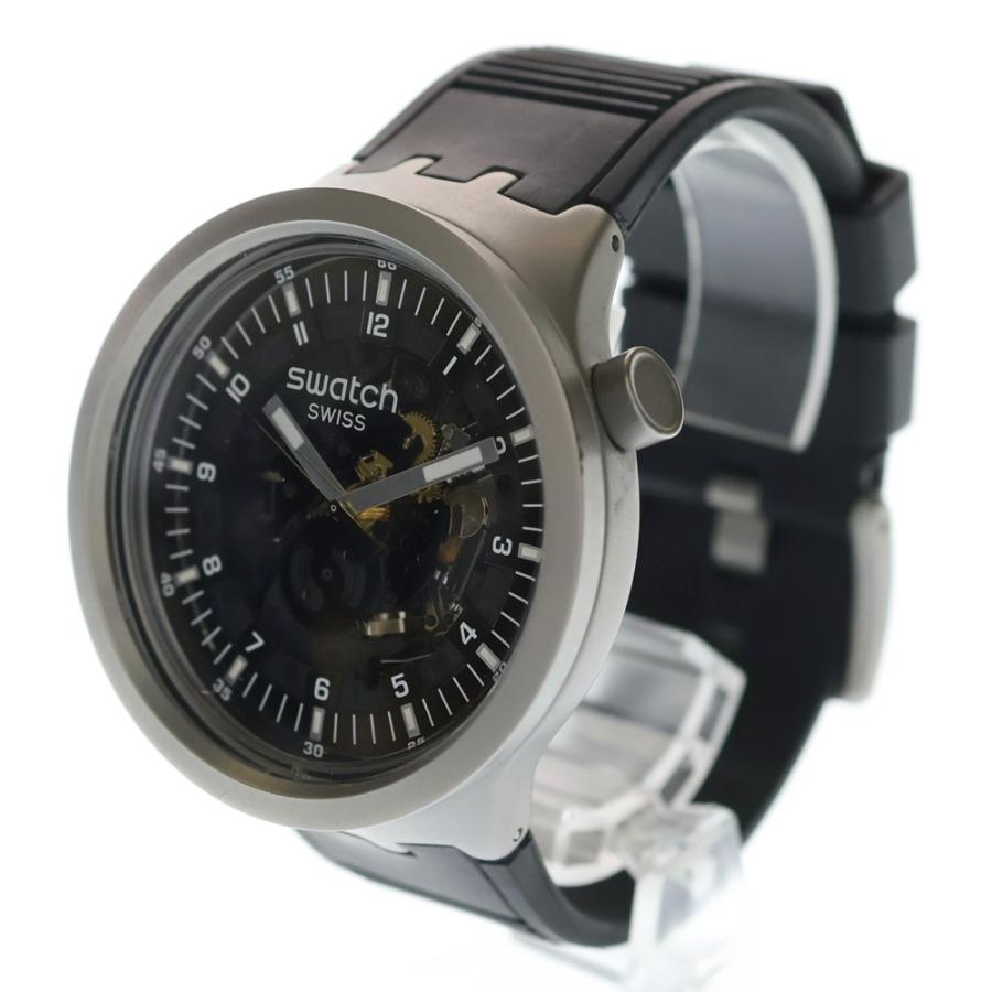 スウォッチ MUSICAL 腕時計 ウォッチ クォーツ 黒文字盤 ロゴ クリア Swatch（スウォッチ） DARK IRONY ダークアイロニー クリア文字盤