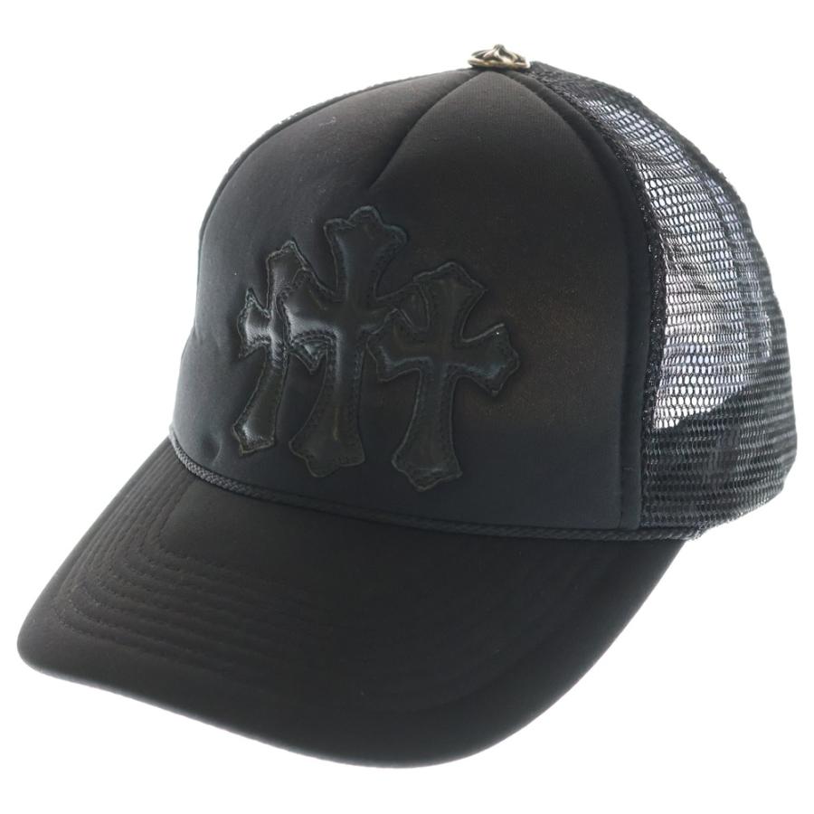 CHROME HEARTS（クロムハーツ） TRUCKER CAP 3セメタリークロス レザー