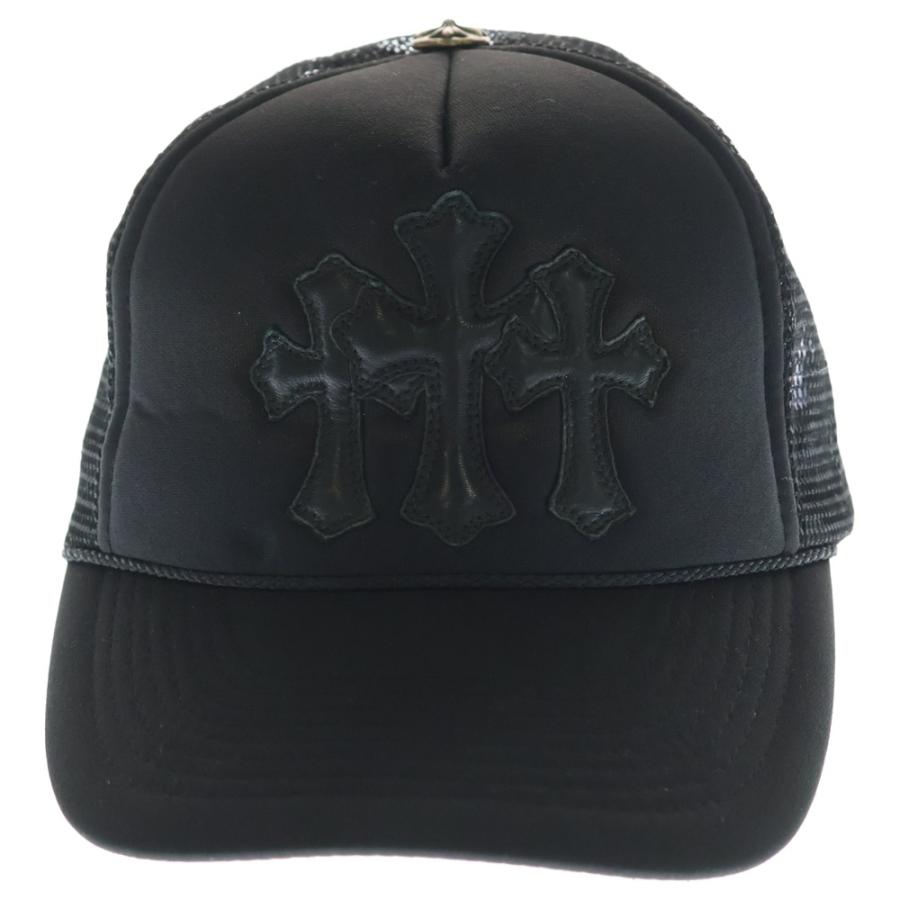 Chrome Hearts 3セメタリー トラッカーキャップ CHROME HEARTS（クロムハーツ） TRUCKER CAP 3セメタリークロス レザー