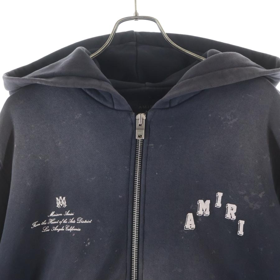 AMIRI（アミリ） VINTAGE COLLEGIATE ZIP HOODIE ヴィンテージ加工