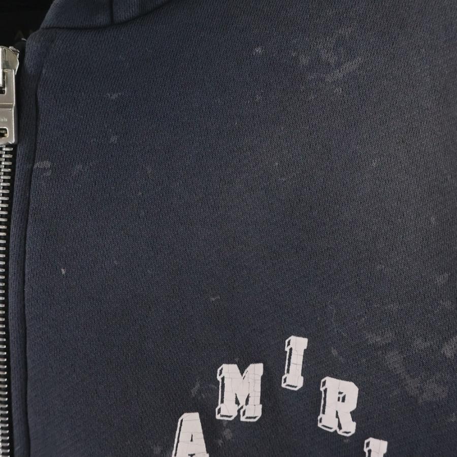 AMIRI（アミリ） VINTAGE COLLEGIATE ZIP HOODIE ヴィンテージ加工 