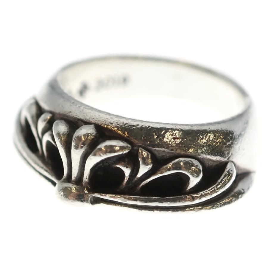 クロムハーツ　ハーフフローラルクラシックリング CHROME HEARTS（クロムハーツ） HALF CLASSIC FLORAL CROSS RING
