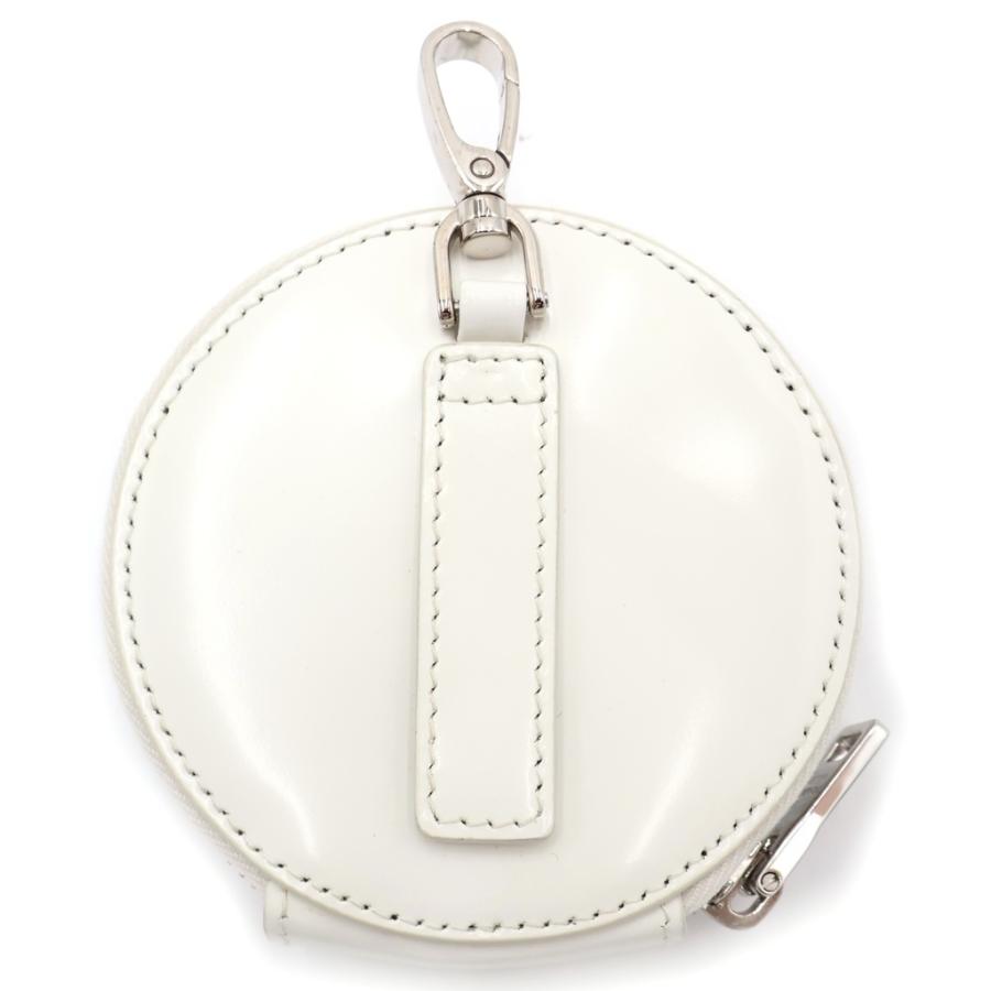PRADA（プラダ） レザー ラウンド コインケース キーホルダー ホワイト 