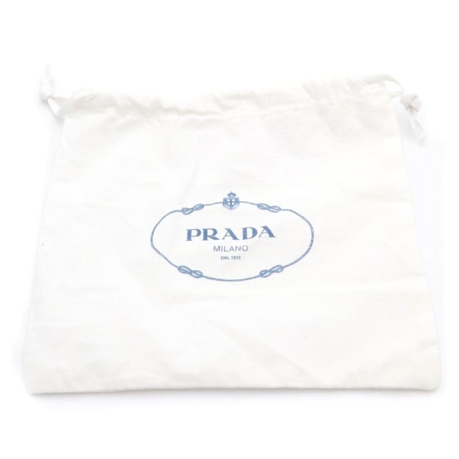 PRADA（プラダ） レザー ラウンド コインケース キーホルダー ホワイト