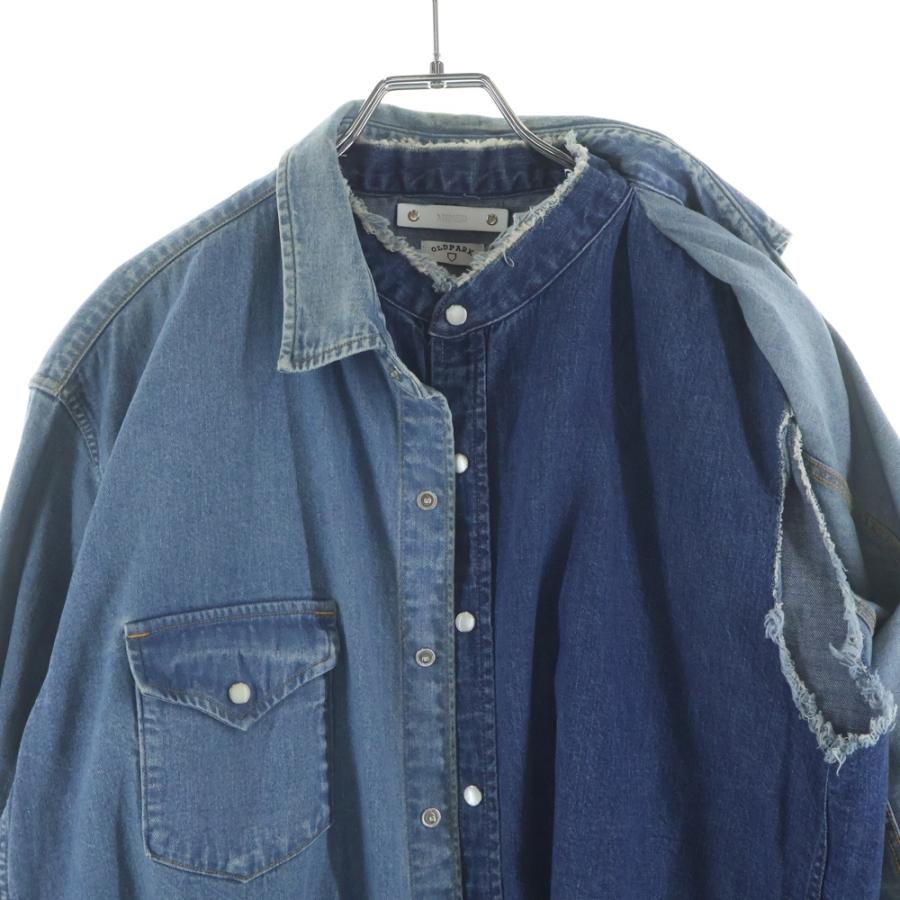 マインデニム 再構築シャツ MINEDENIM（マインデニム） 22SS DENIM WESTERN LAYERED SH デニム