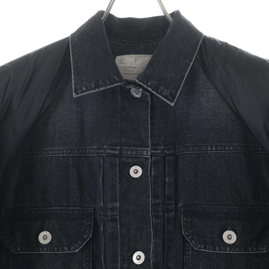 sacai（サカイ） 22AW 再構築 ドッキング ボタンダウン デニム ダウン