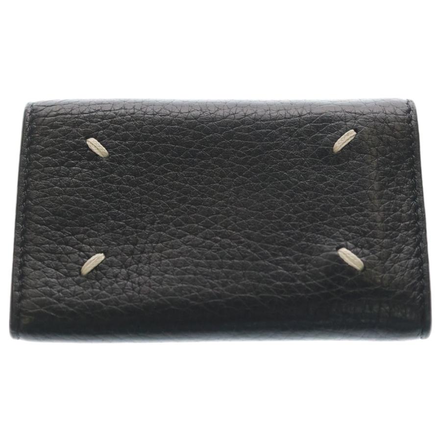Maison Margiela メゾンマルジェラ KEY CASE 4ステッチ レザー 6連キーケース ブラック S55UA0026 Maison Margiela（メゾンマルジェラ） KEY CASE 4ステッチ レザー 6連
