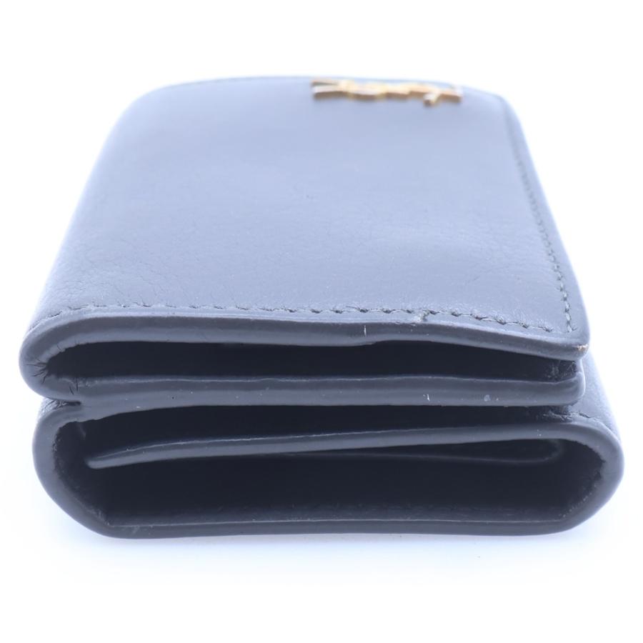SAINT LAURENT PARIS サンローランパリ YSLモチーフ オリガミ タイニーウォレット レザー 三つ折り財布 グレー 637420 SAINT LAURENT PARIS サンローランパリ YSLモチーフ オリガミ タイニー