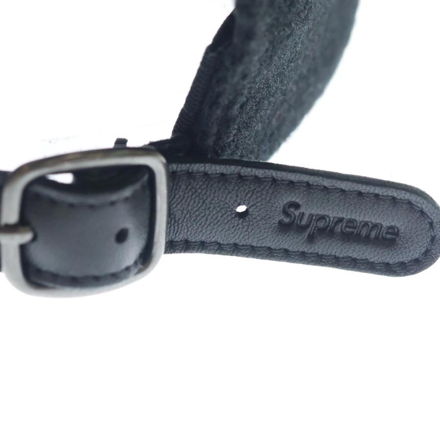 Supreme ハリスツイード キャップ ブラック レザーストラップ USA製 Supreme（シュプリーム） 25AW Harris Tweed 6-Panel ハリスツイード 6