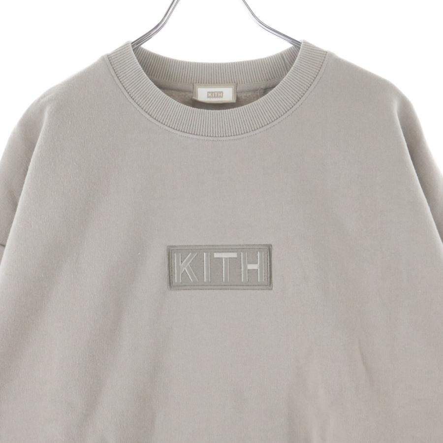 KITH キス Classic Logo Nelson Crewneck ボックスロゴ クルーネックプルオーバースウェットシャツ グレー KHM032548-204 KITH（キス） Classic Logo Nelson Crewneck ボックスロゴ クルー