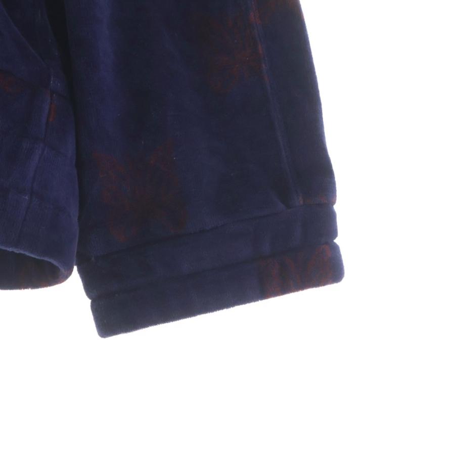 Needles ニードルス 22AW パピヨン ベロア ロゴデザイン 総柄 トラックジャケット パープル LQ237 Needles（ニードルス） 22AW パピヨン ベロア ロゴデザイン 総柄