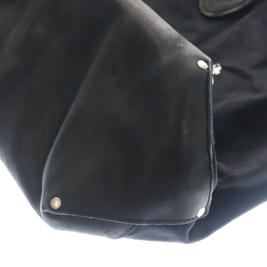 NEIGHBORHOOD ネイバーフッド 25AW NH X OOTD . TOTE BAG 両面プリント レザー切替 コットンキャンバス トートバッグ ブラック 252TQODN-CG01 ネイバーフッド 25AW NH X OOTD . TOTE BAG 両面プリント レザー切替