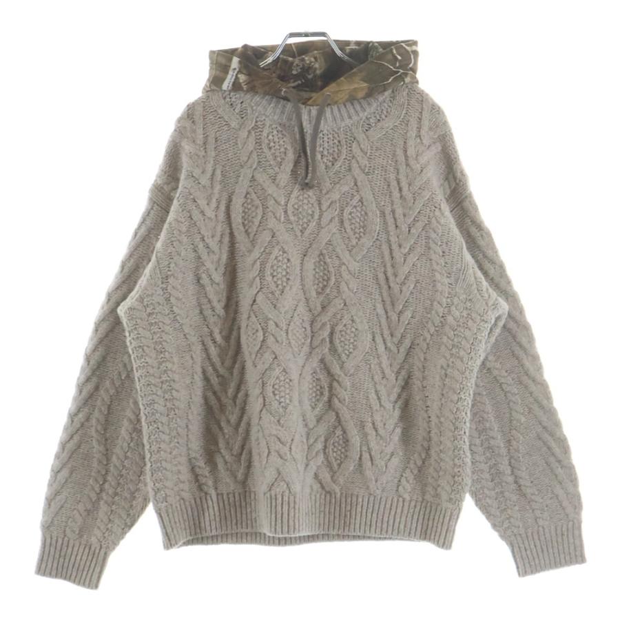 Supreme（シュプリーム） 25AW Cable Hooded Sweater Oatmeal ケーブル 