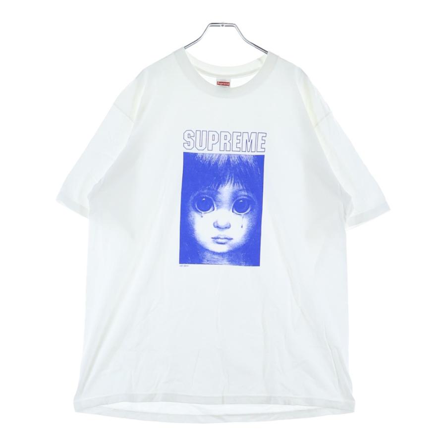 シュプリーム 24SS ×Margaret Keane Teardrop Tee マーガレットキーン ティアドロップ プリント クルーネックTシャツ カットソー ホワイト