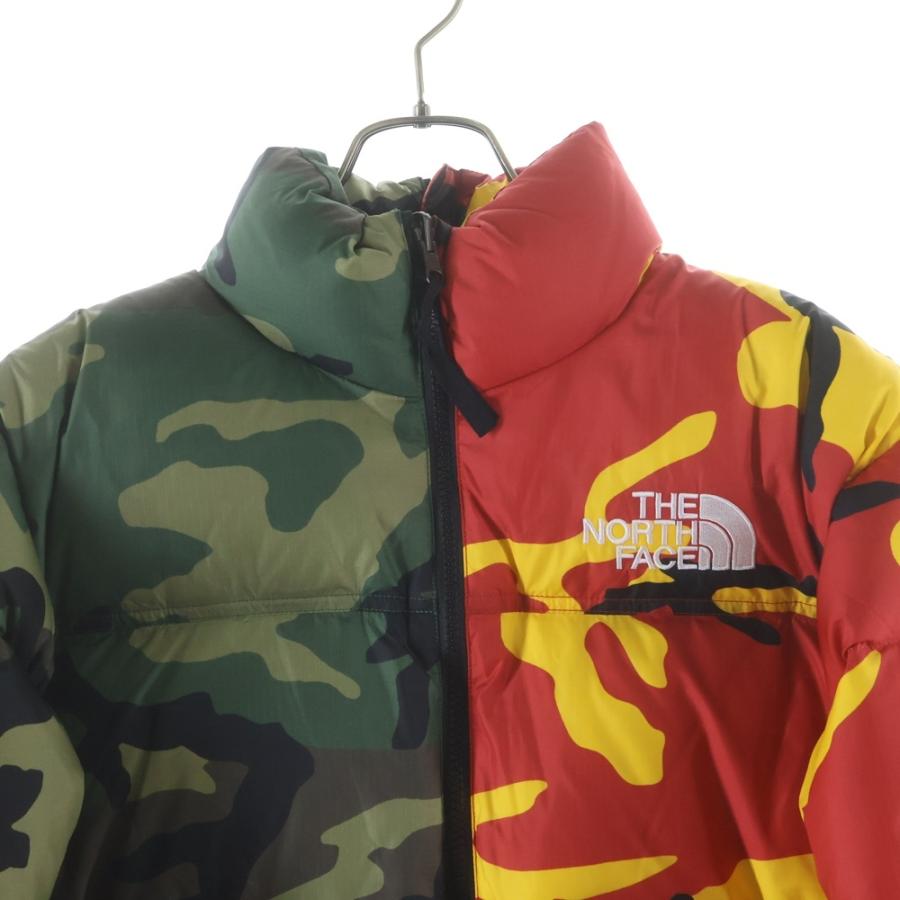 シュプリーム 24SS ×THE NORTH FACE ノースフェイス ヌプシ スプリット ロゴエンブロイダリー ダウンジャケット NF0A875Fの画像