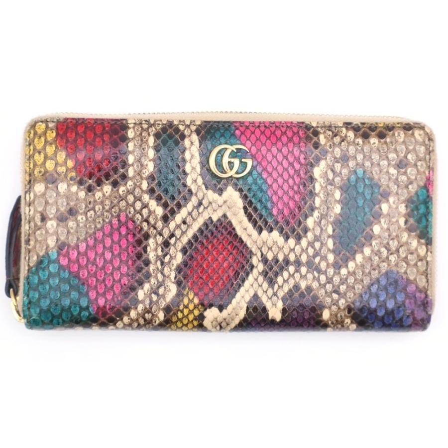 GUCCI（グッチ） パイソン柄 ラウンドファスナー レザー ロング