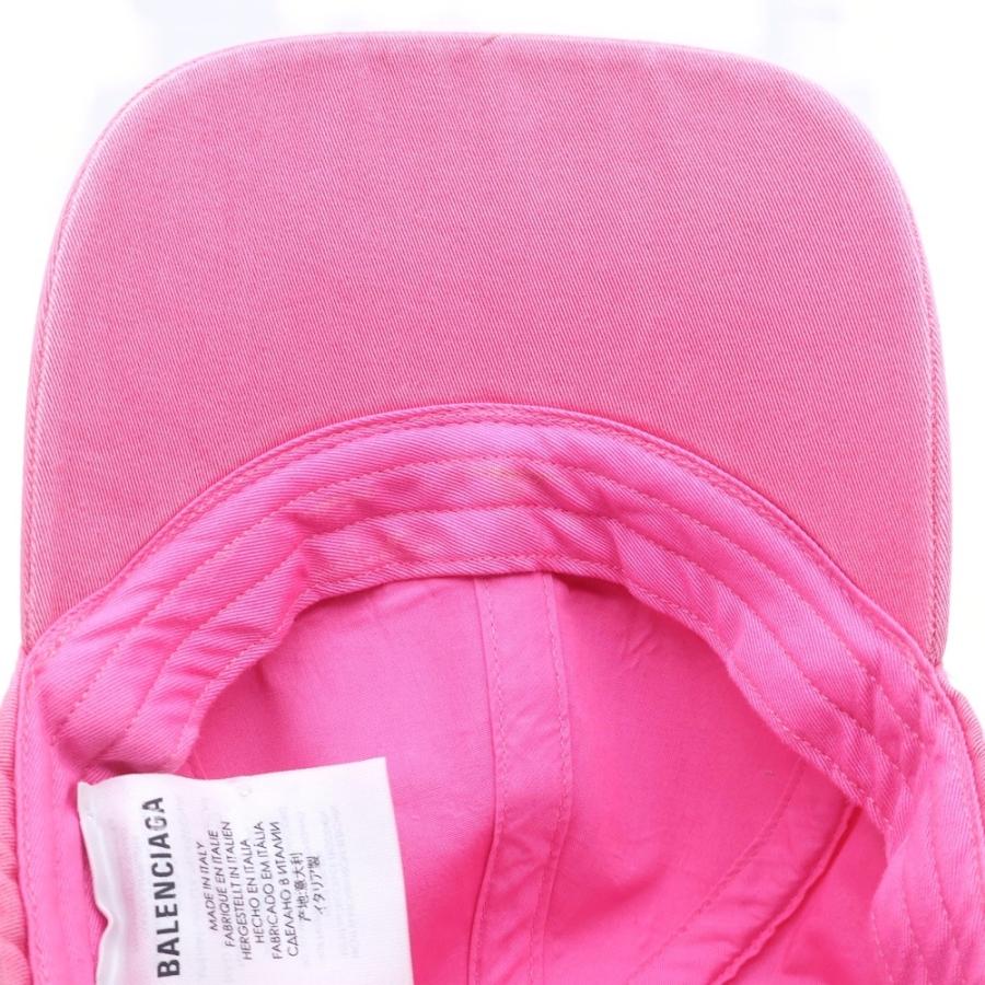 BALENCIAGA バレンシアガ ロゴエンブロイダリー コットン 6パネルキャップ 帽子 ピンク BALENCIAGA（バレンシアガ） ロゴエンブロイダリー コットン 6パネル