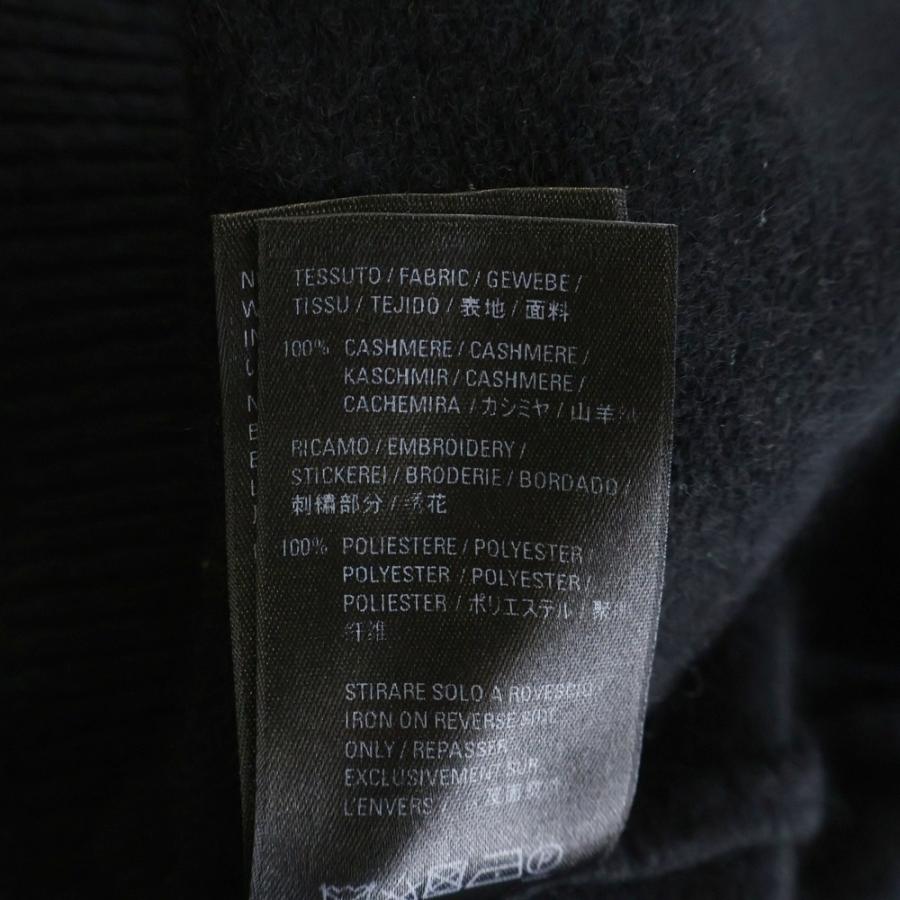 BALENCIAGA バレンシアガ ロゴエンブロイダリー カシミヤ クルーネックニット セーター ブラック 681983 T4124
