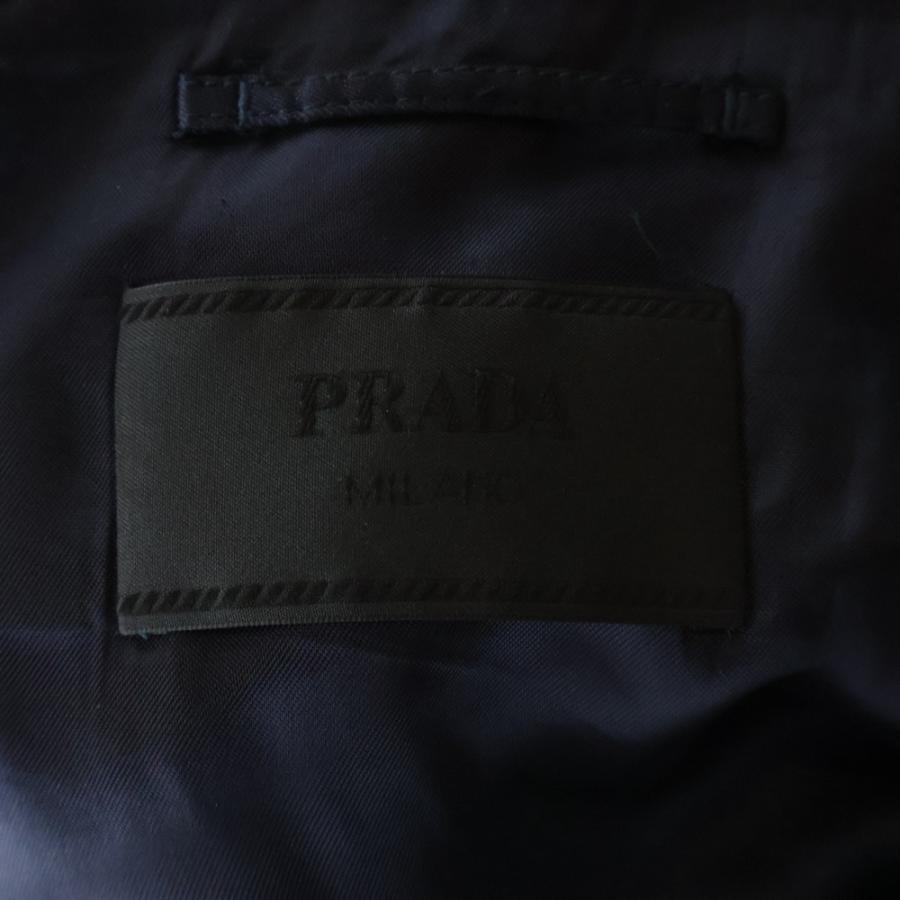 10464【美品・NFC確認済み】プラダ☆三角ロゴプレート定番カラージャケット黒 PRADA】プラダ『三角ロゴ トライアングルプレート ダウンジャケット