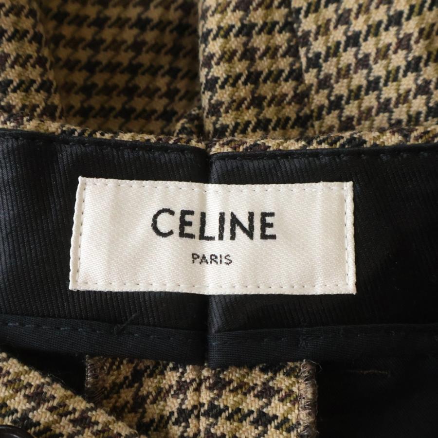 CELINE（セリーヌ） 21AW ハウンドトゥース 千鳥格子柄 スケートパンツ