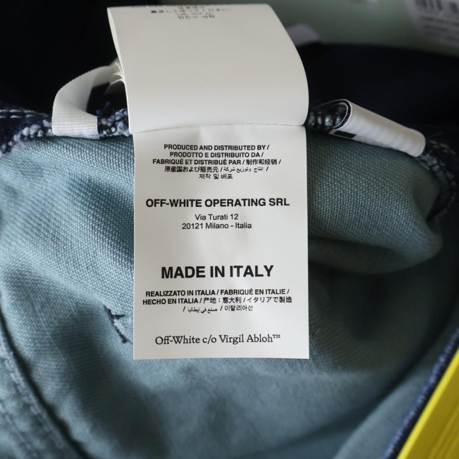 OFF-WHITE オフホワイト 22AW CAMO SKATE JEANS カモ柄 スケート マルチポケット ジップアップ ストレート デニム パンツ インディゴ OMYA138F22DEN001 オフホワイト 22AW CAMO SKATE JEANS カモ柄 スケート マルチポケット