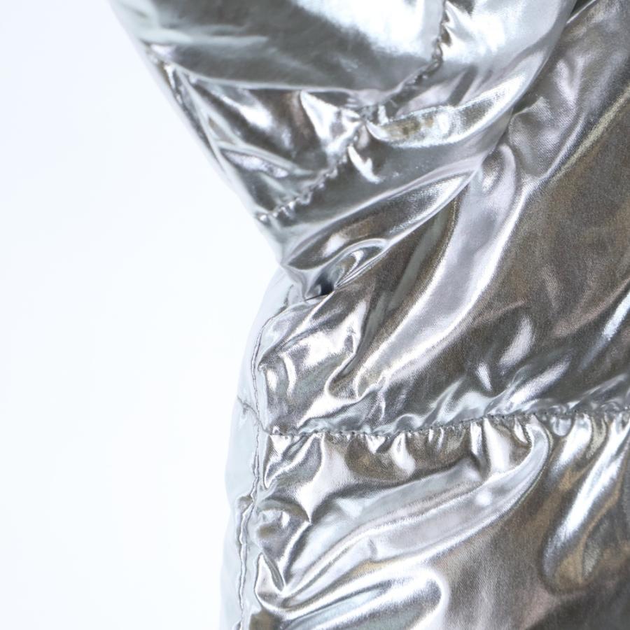 VETEMENTS ヴェトモン 20AW PUFFED JACKET オーバーサイズ ドローコード付き ジップアップ ダウンジャケット シルバー VETEMENTS（ヴェトモン） 20AW PUFFED JACKET オーバーサイズ ドロー