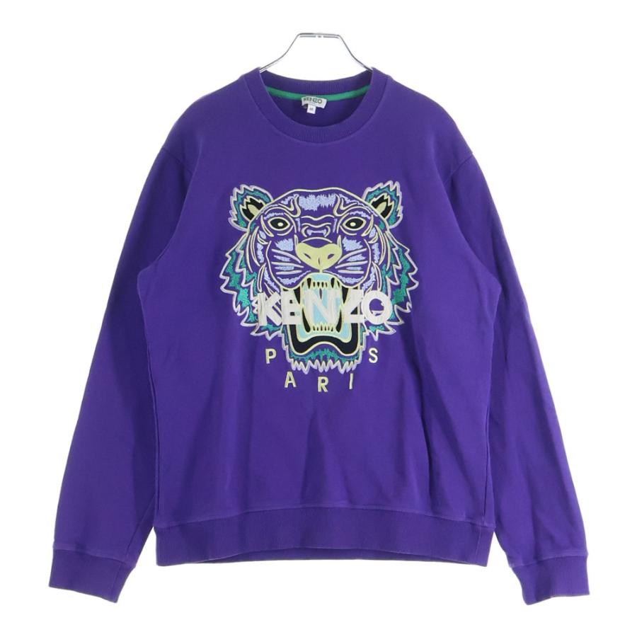KENZO ケンゾー クラシックタイガー プルオーバークルーネックスウェットシャツ トレーナー パープル FA55SW0014XA KENZO（ケンゾー） クラシックタイガー プルオーバークルーネック