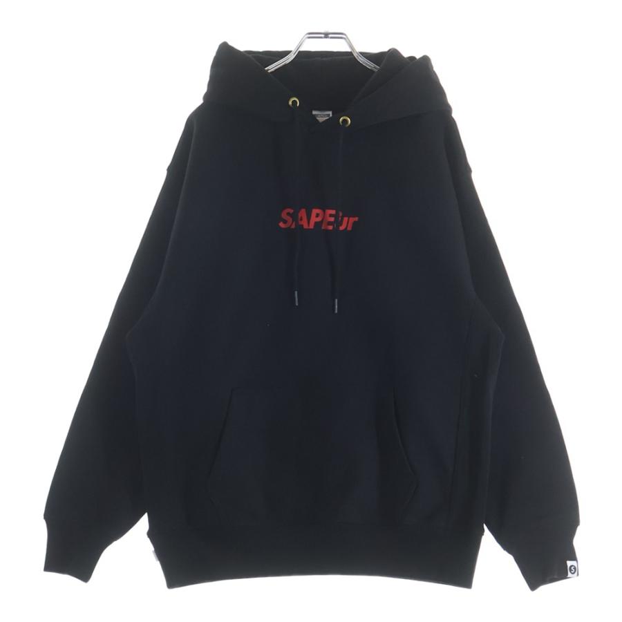 SAPEur サプール YEAR OF THE SNAKE HOODIE スネークバックプリント スウェット プルオーバーパーカー ブラック_1