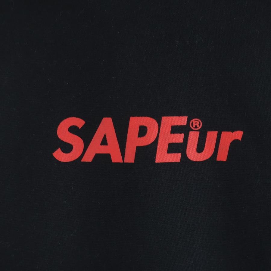 SAPEur サプール YEAR OF THE SNAKE HOODIE スネークバックプリント スウェット プルオーバーパーカー ブラック_5