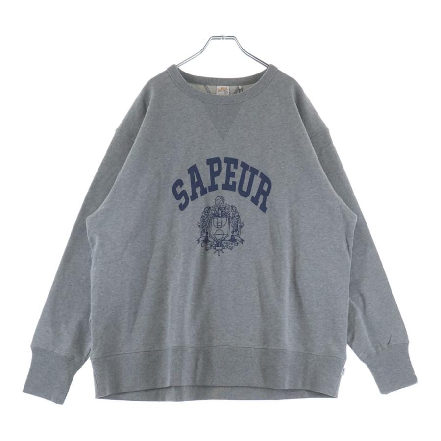 SAPEur サプール NAVAL CREW NECK フロントカレッジロゴ クルーネック