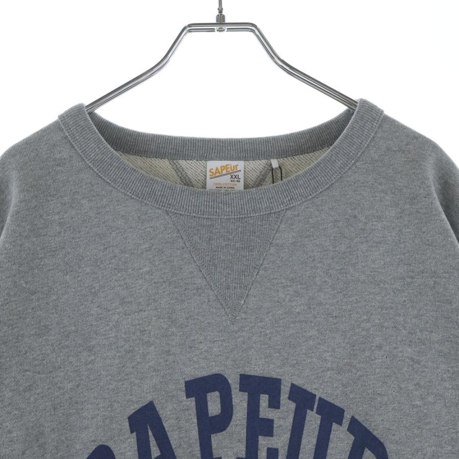SAPEur サプール NAVAL CREW NECK フロントカレッジロゴ クルーネック