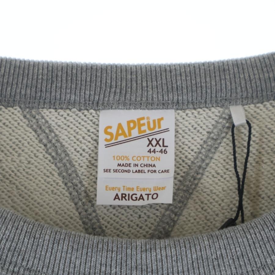 SAPEur サプール NAVAL CREW NECK フロントカレッジロゴ クルーネック